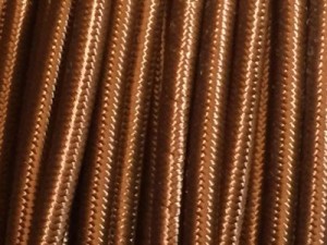 cable elctrique tissu marron