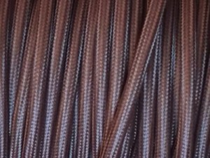 cable electique tissu marron chocolat