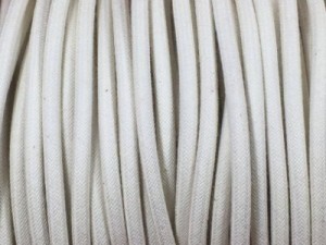 cable electrique coton blanc