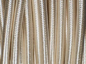 cable electrique tissu ivoire
