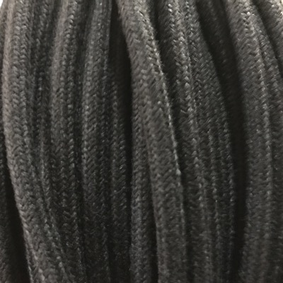 câble électrique coton noir