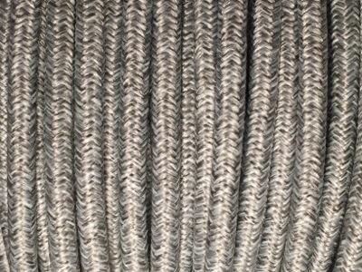 Fil électrique tissu gris chiné