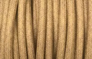 Câble électrique coton gris vert