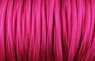 Câble électrique tissu fushia