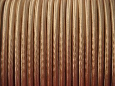 Câbles électriques tissu du beige au brun