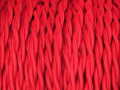 cable electrique torsade rouge