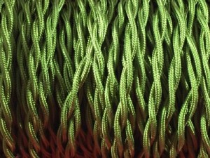 cable electrique torsade vert