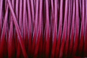 cable fil electrique tissu violet