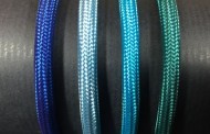CABLES ELECTRIQUES TISSU NUANCES DE BLEU