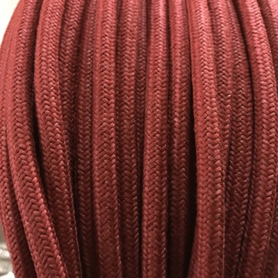 fil électrique tissu coton rouge