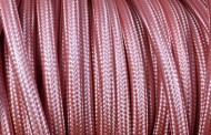 FIL ELECTRIQUE TISSU, CABLE ELECTRIQUE TISSU ROSE