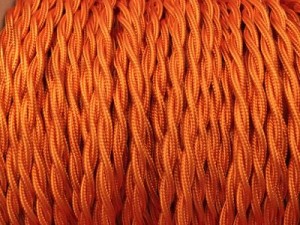 fil electrique torsade orange