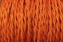 Fil électrique tissu torsadé orange